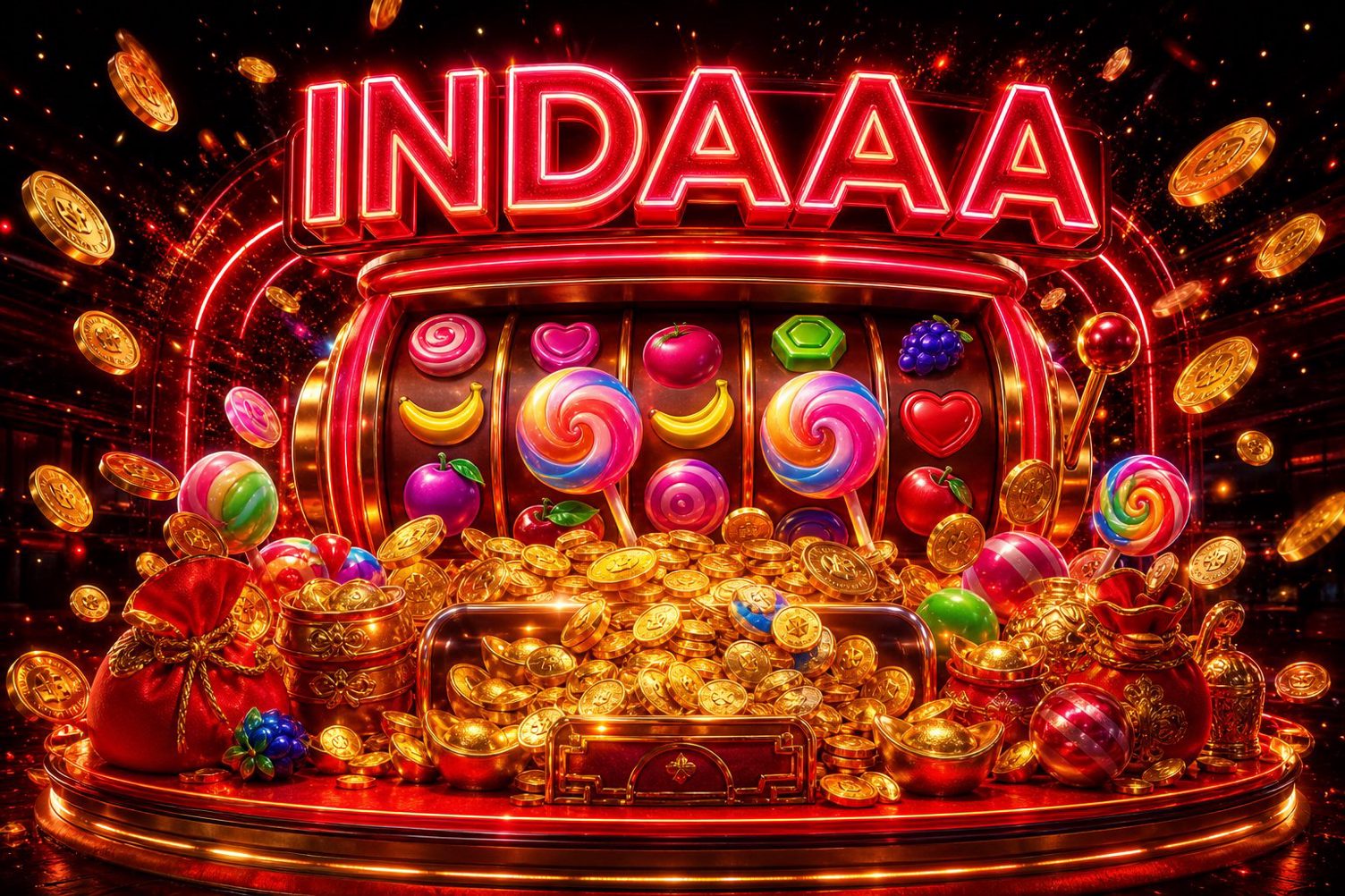 Tampilan permainan Dragon Hatch dengan tema naga di INDAAA