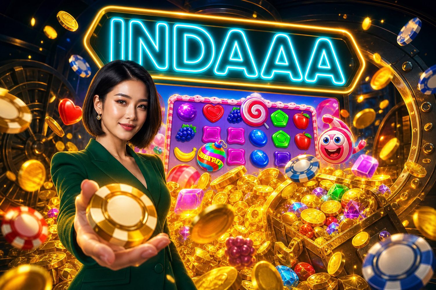 Tampilan permainan Big Bass Bonanza di INDAAA dengan tema memancing dan hadiah menarik